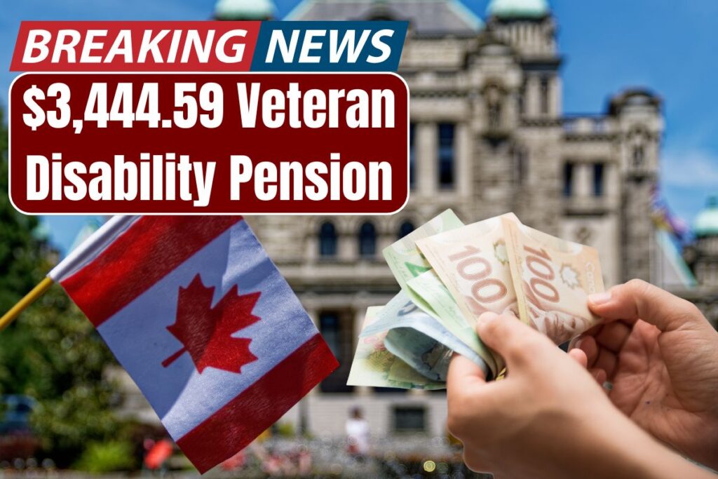 $3,444.59 Veterans Disability Pension